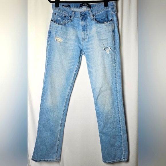 Hollister Men's Epic Flex Slim Straight Size 31W×L32 Light Wash Jeans - Picture 1 of 6